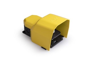 PDK Serisi Metal Korumalı 2*(1NO+1NC) İki Kademeli Tekli Sarı Plastik Pedal